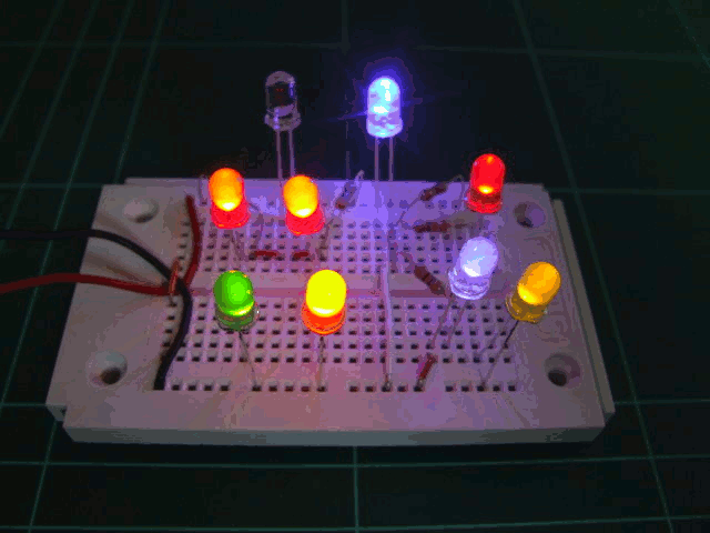 9 LED Blinkspiel