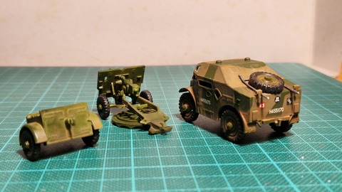 25 pdr field gun & Quad